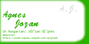 agnes jozan business card